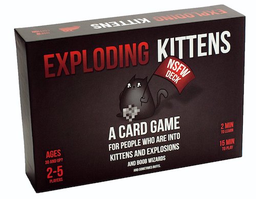 Exploding Kittens es un juego desenfadado cuyas reglas aprenderás en 5 minutos. Altamente adictivo.