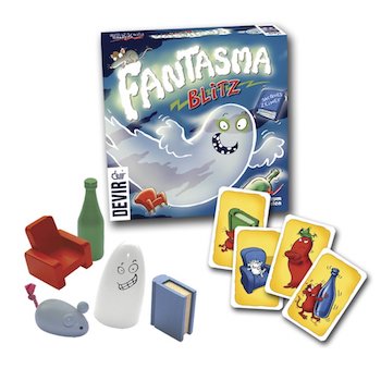 Fantasma Blitz es un juego de mesa de rapidez mental y visual. Muy divertido para jugar en grandes grupos.